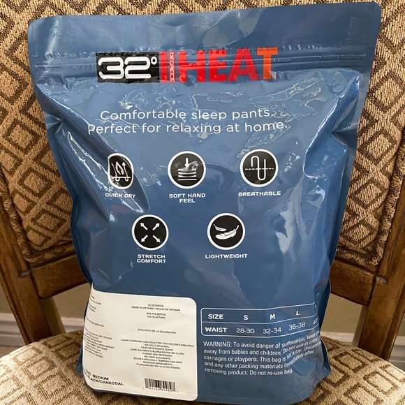 New Men’s 32 Degrees Heat Sleep Pants, M - Picture 3 of 3